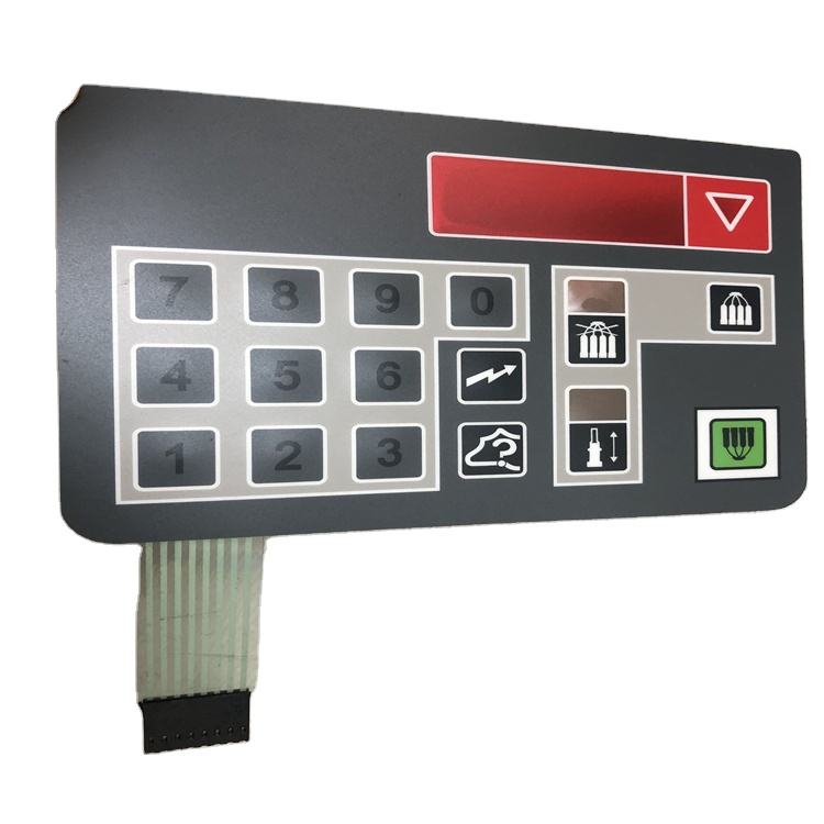 Push Button Switches Keypads & Keyboards Graphic Overlay Metal Dome Membrane Switch Keypad Membrane Panel with 3M467 Adhesive