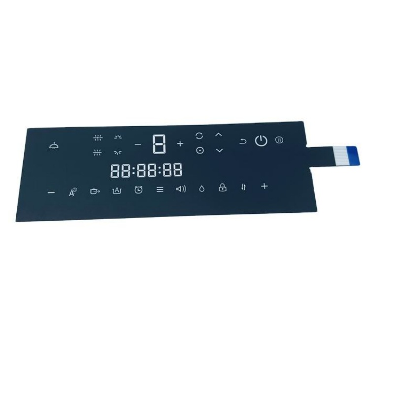 LED backlighting strip membrane switch with digital display